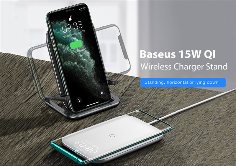 Baseus 15W QI Wireless Charger Stand Baseus 15W QI Wireless Charger Stand
