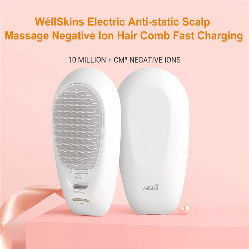 WéllSkins electric negative Ion hair comb scalp massage WéllSkins electric negative Ion hair comb scalp massage