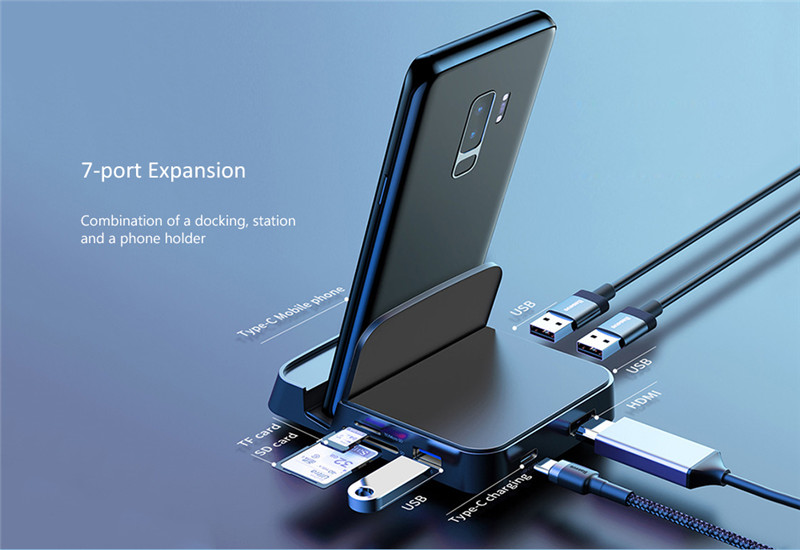 Baseus 7 in 1 Type-C HUB Docking Station Adapter Baseus 7 in 1 Type-C HUB Docking Station Adapter