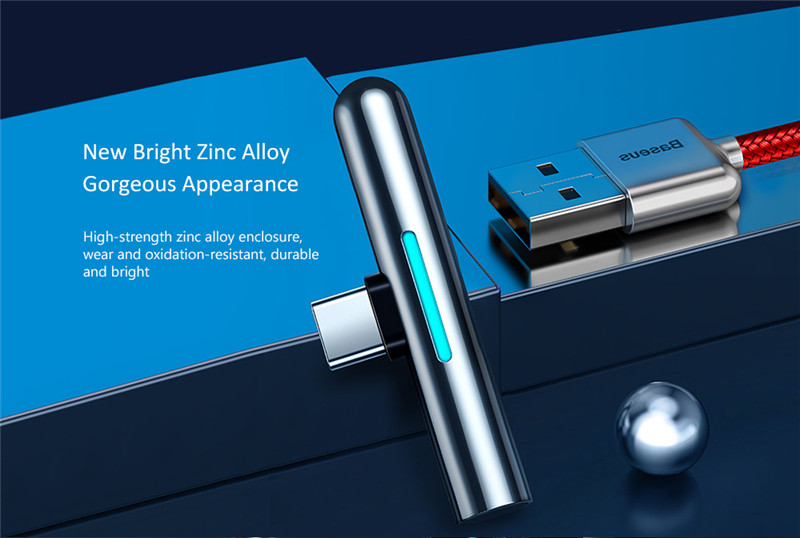 Baseus elbow LED 40W fast charging USB Type-C data cable Baseus elbow LED 40W fast charging USB Type-C data cable