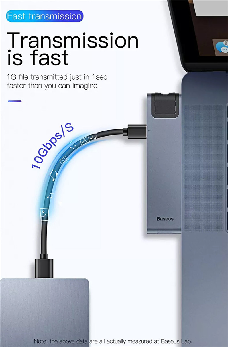 Baseus 7 in 1 Dual Type-C USB C Hub Adapter Baseus 7 in 1 Dual Type-C USB C Hub Adapter