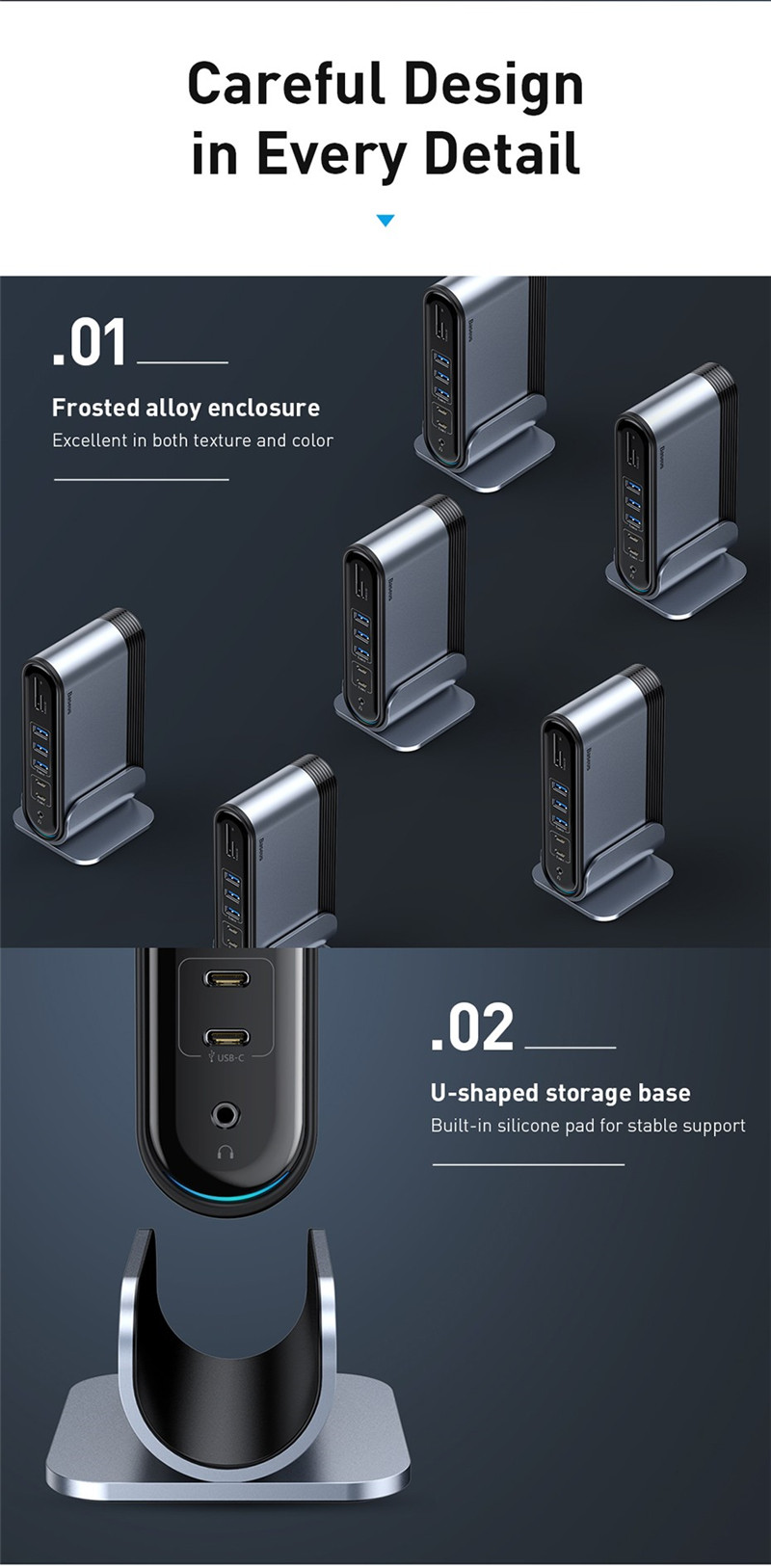 Baseus 16 in 1 USB-C Docking Station Adapter