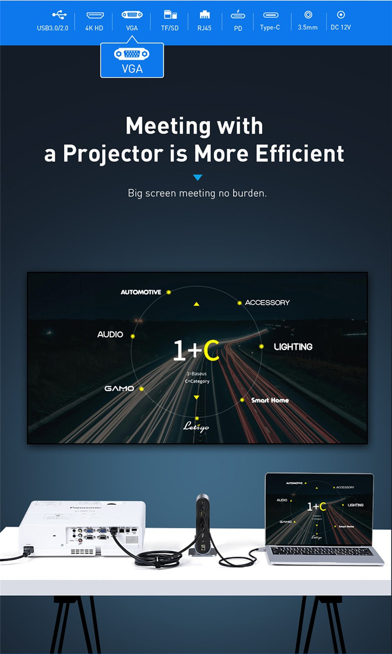 Baseus 16 in 1 USB-C Docking Station Adapter