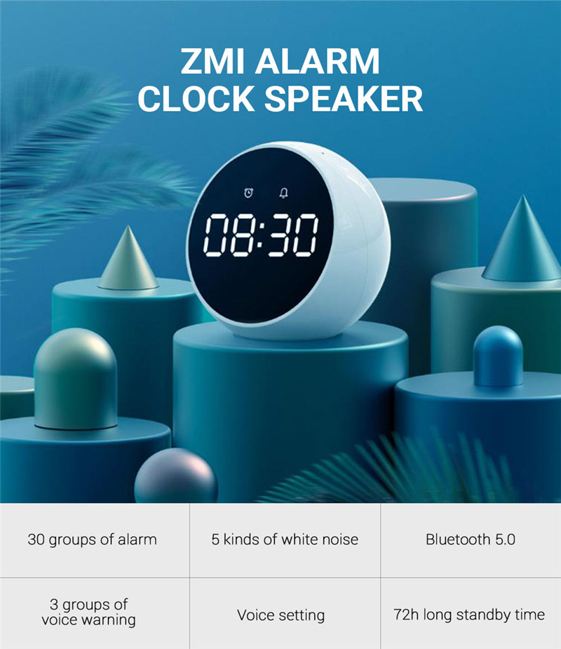 ZMI NZBT01 Bluetooth Radio Alarm Clock Speaker 