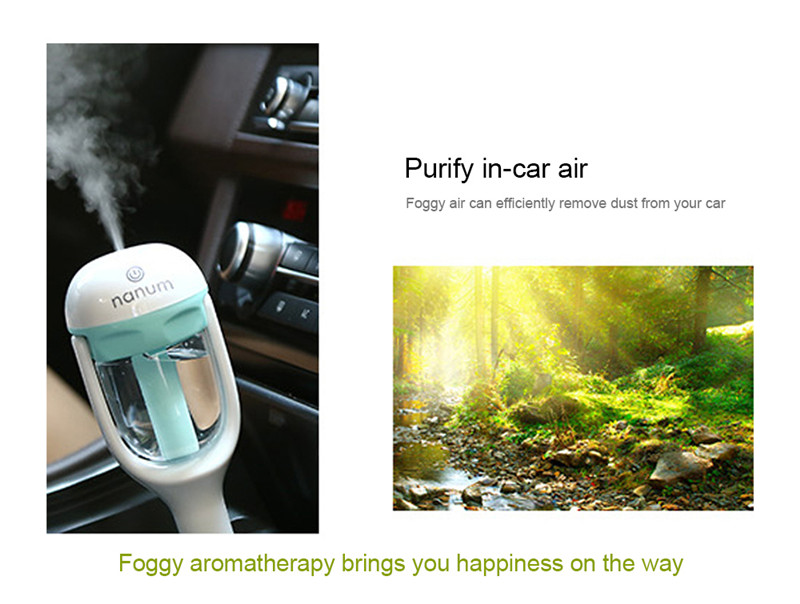 Mini 12V car steam humidifier air purifier car humidifier