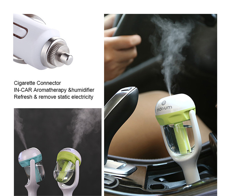 Mini 12V car steam humidifier air purifier car humidifier