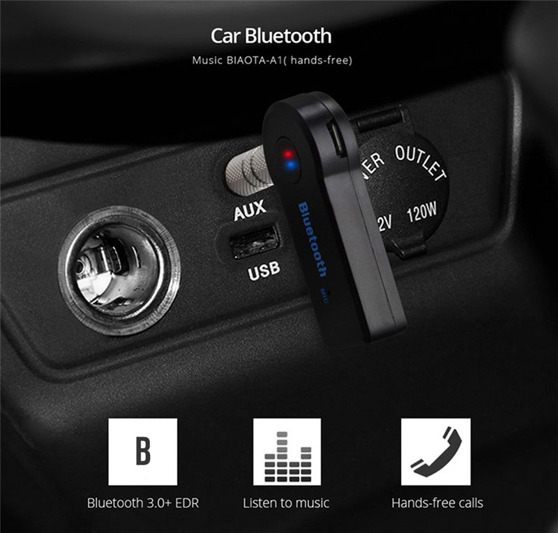 Mini 3.5MM jack AUX audio MP3 music bluetooth receiver car kit wireless handsfree speaker headphone adapter