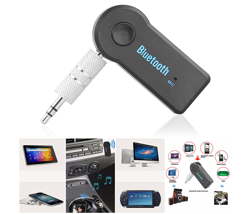 Mini 3.5MM jack AUX audio MP3 music bluetooth receiver car kit wireless handsfree speaker headphone adapter