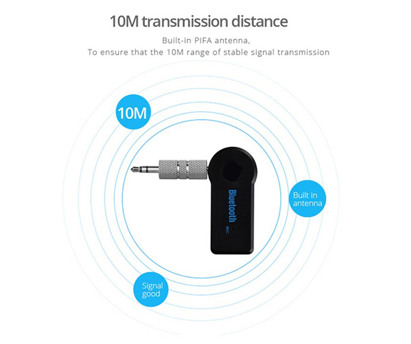 Mini 3.5MM jack AUX audio MP3 music bluetooth receiver car kit wireless handsfree speaker headphone adapter