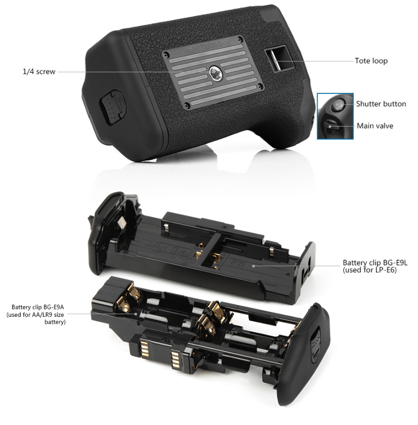Pixel Vertax E9 Battery Grip For Canon 60D