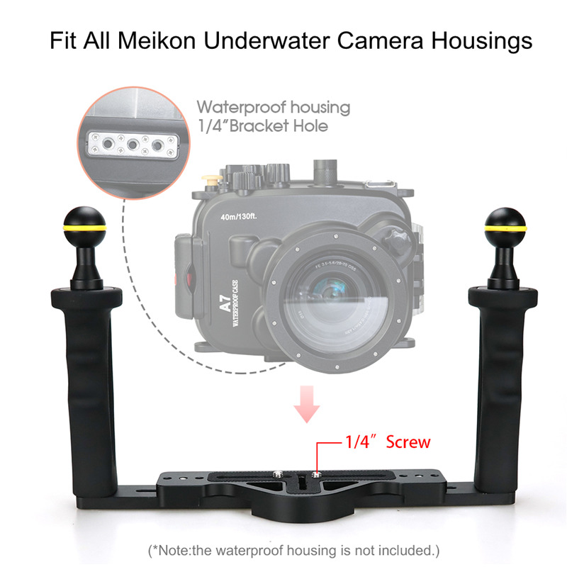 Double Handles Aluminum Tray Set For Underwater Camera Housing