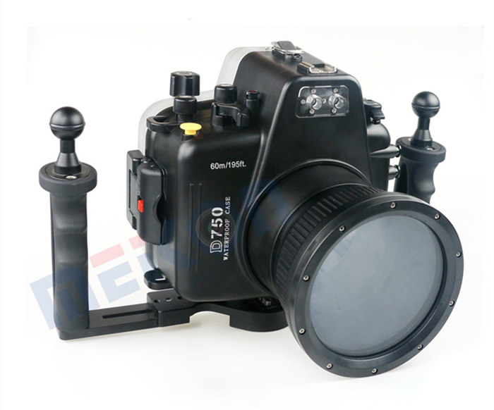 Nikon D750 housing double handles aluminum tray set Nikon D750 waterproof case aluminum tray set double handles