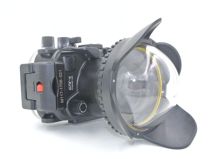 Fisheye dome port for Canon G7XII underwater housing