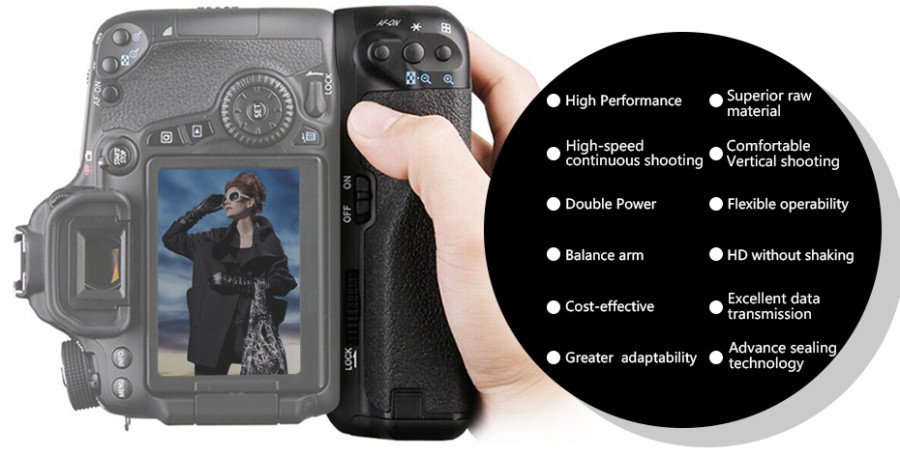 Pixel Battery Grip Holder Vertax E14 For Canon 70D