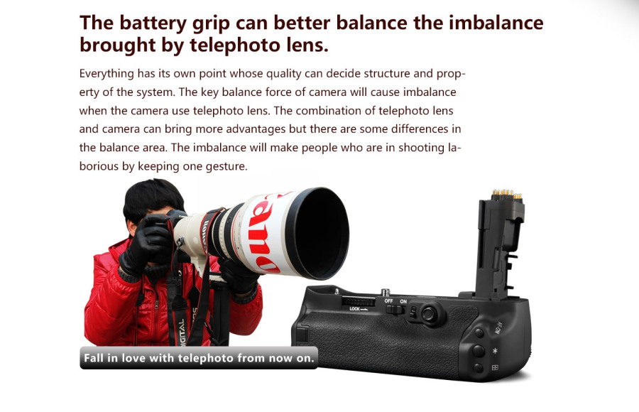 Pixel Vertax E20 Battery Grip Holder for Canon 5D Mark IV