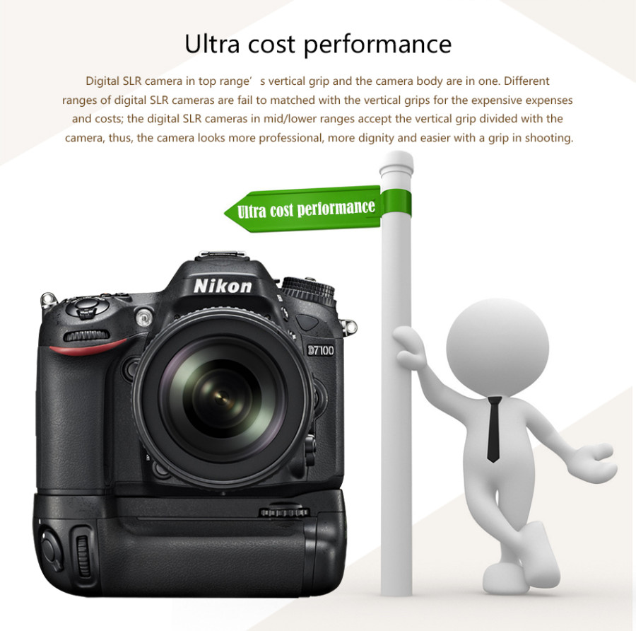 Pixel Vertax E15 Battery Grip Holder for Nikon D7100 D7200