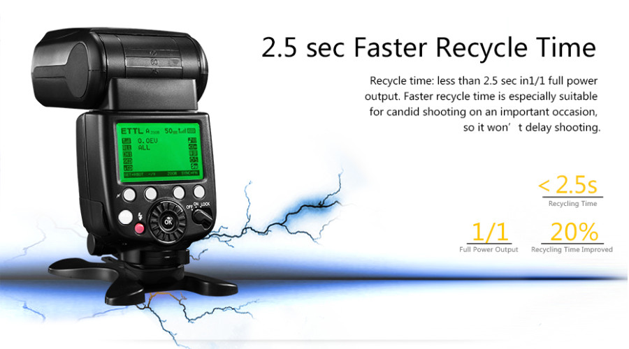 PIXEL X800C Pro E-TTL HSS Wireless Flash Speedlite for Canon