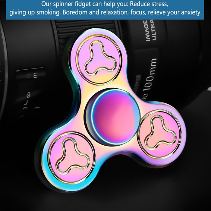 Trefoil Aluminum Fidget Spinners Fingertip Gyro