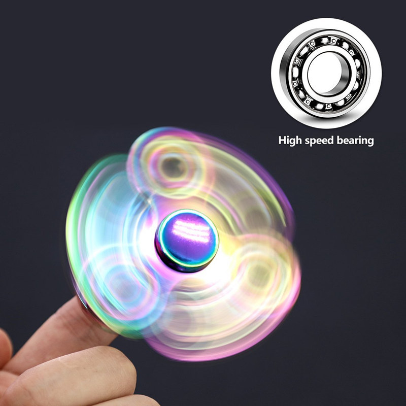 Tri-Star Aluminum Fidget Spinners Fingertip Gyro Toys