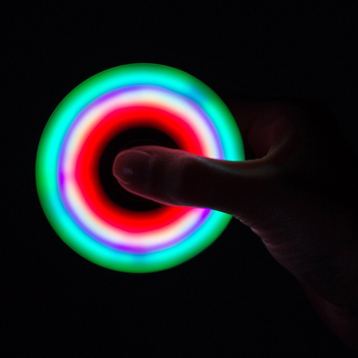 LED Round Lighting Fidget Spinners Fingertip Gyro Toy