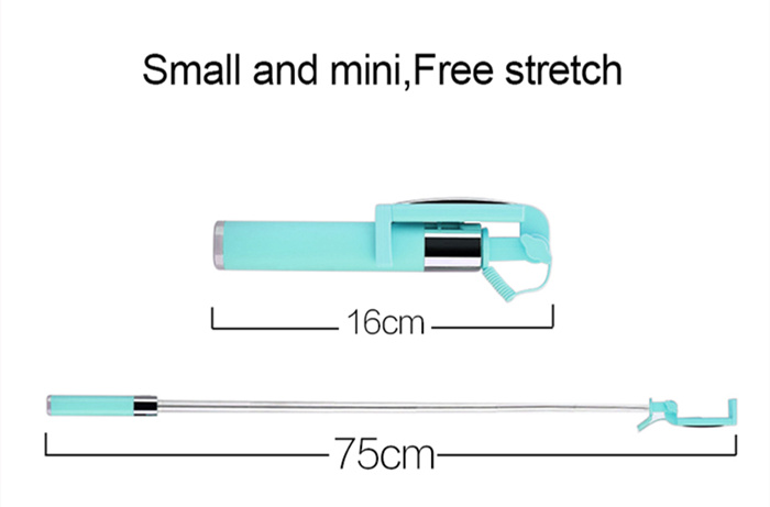 Like Mirror Mini Selfie Stick Handheld Monopod For Iphone & Android Cellphone