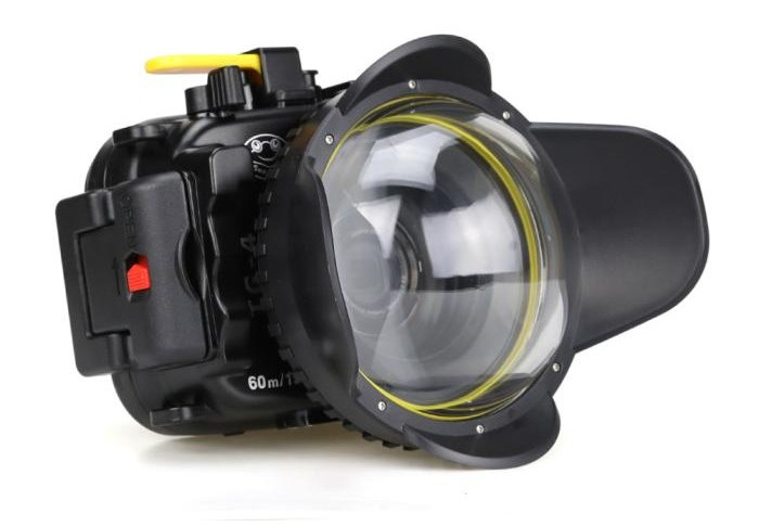 Fisheye dome port for Panasonic GH5 underwater housing