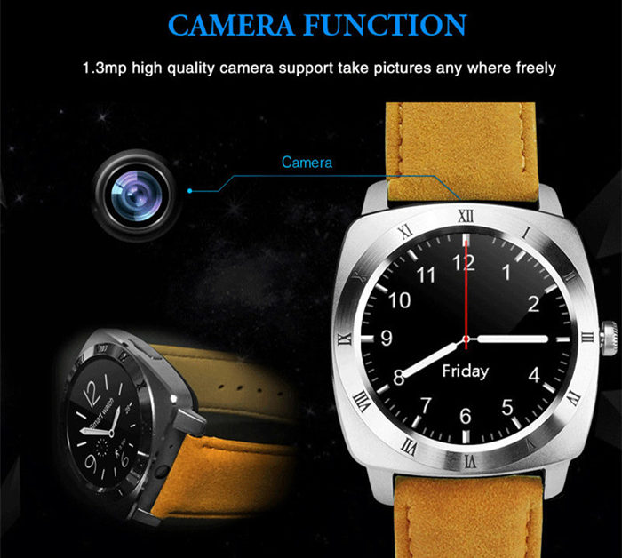 X3 smart watch bluetooth wristwatch with camera