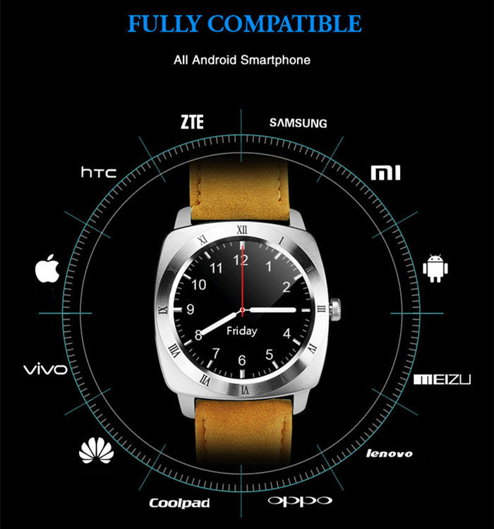 X3 smart watch bluetooth wristwatch with camera