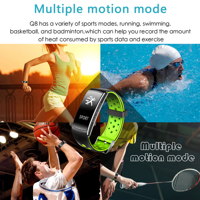 Q8 Waterproof Smart Bracelet Bluetooth Wristband Smartband For Android iPhone