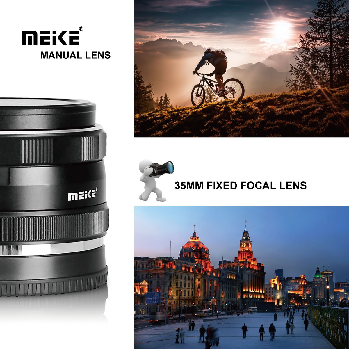 Meike 35mm F1.7 Manual Focus Lens Micro MFT M4/3 Olympus Panasonic