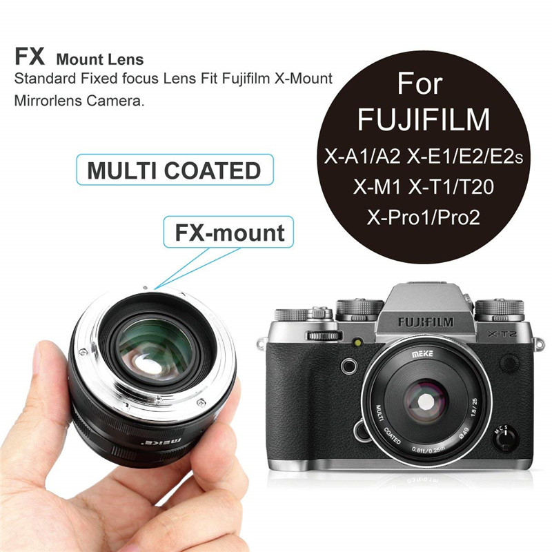 Meike 25mm f1.8 Large Aperture Wide Angle Manual Focus Lens for Fujifilm