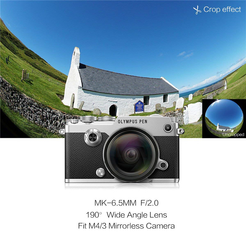 Meike 6.5mm f2.0 Wide Manual Focus Fisheye Lens Panasonic Olympus