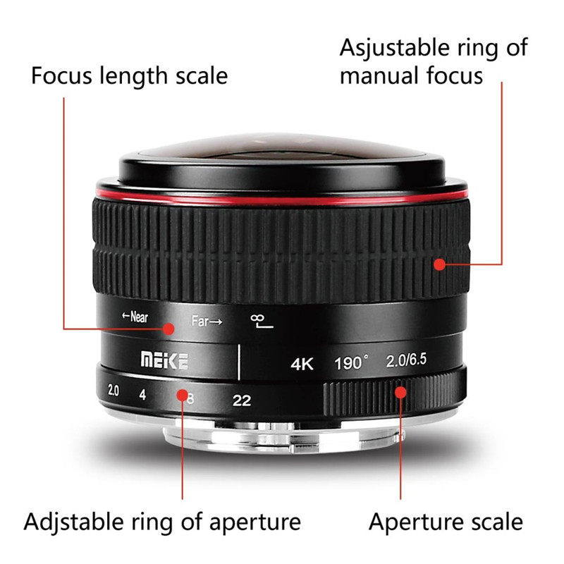 Meike 6.5mm f/2.0 Ultra Wide Fisheye Lens For Sony