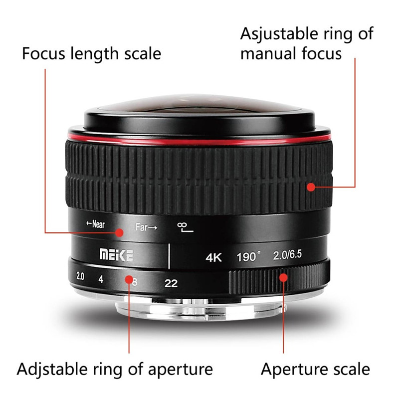 Meike 6.5mm f/2.0 Ultra Wide Fisheye Lens For Sony Meike 6.5mm f/2.0 Ultra Wide Fisheye Lens For Sony