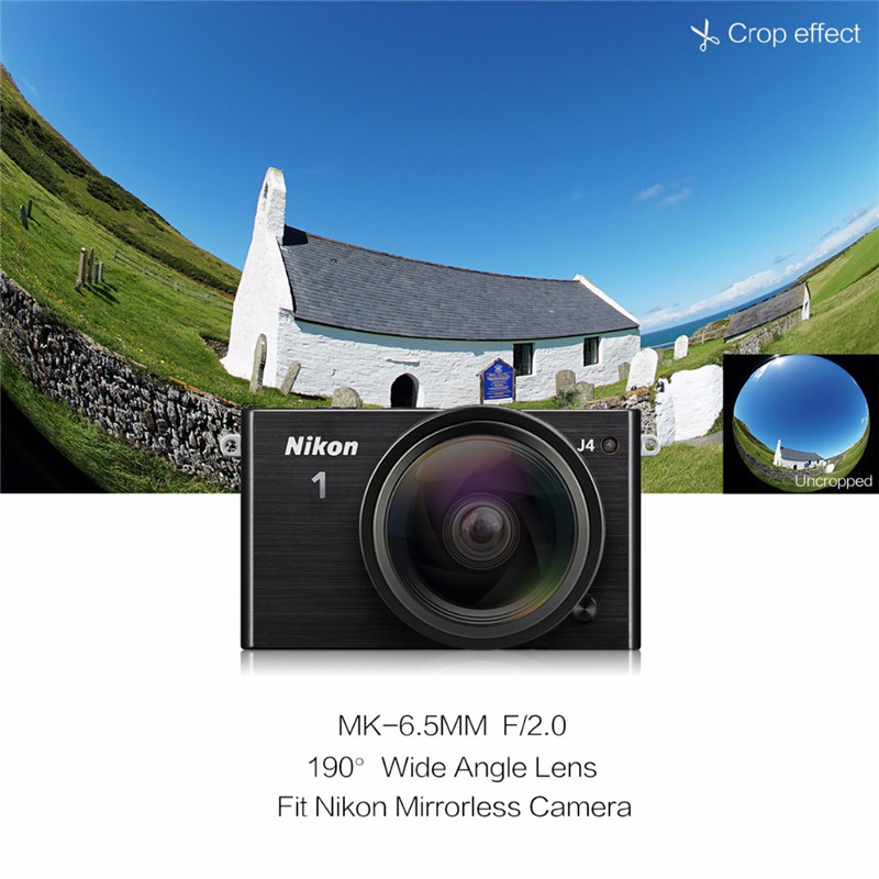 Meike 6.5mm Ultra Wide f/2.0 Fisheye Lens for Nikon N1