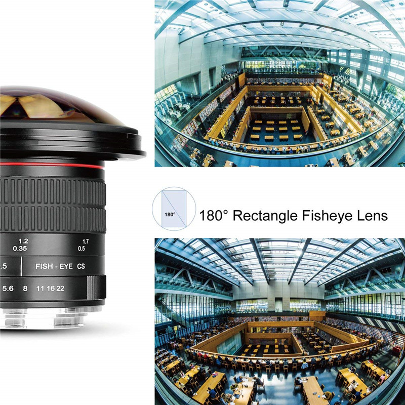 Meike 8mm f/3.5 Ultra Wide Fisheye Lens for Canon EOS DSLR Cameras