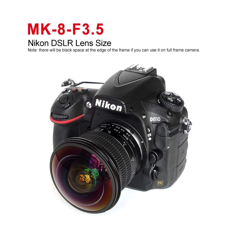 Meike 8mm f/3.5 Ultra Wide Fisheye Lens for Nikon DSLR Cameras