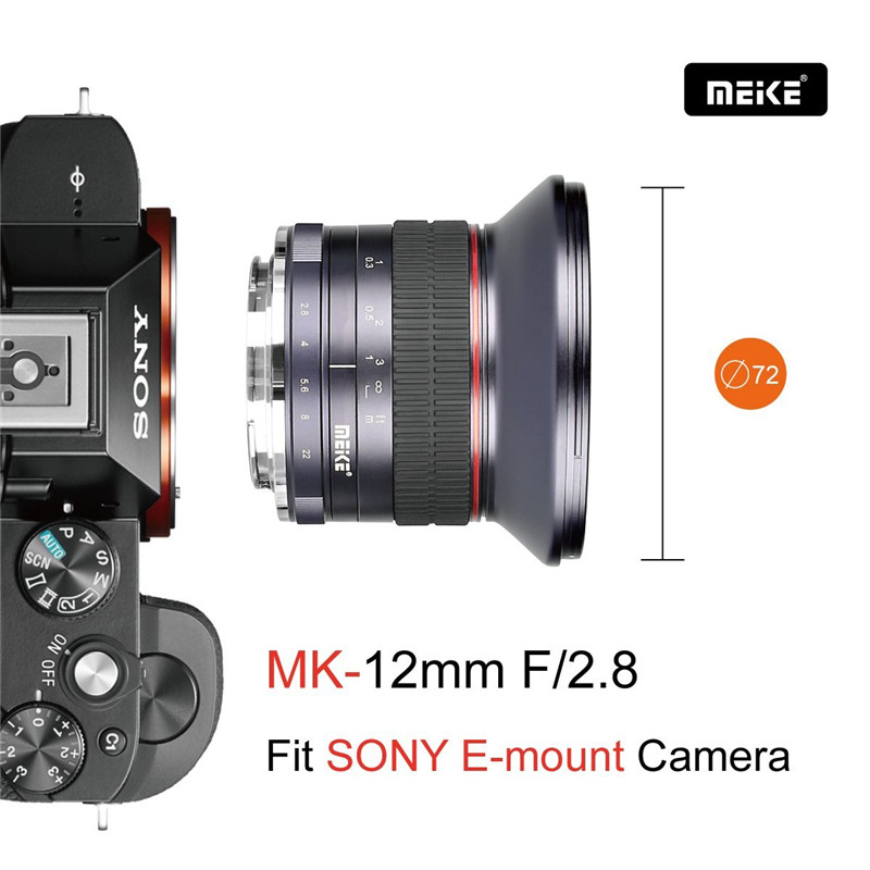 Meike 12mm F/2.8 Ultra Wide Angle Manual Foucs Lens for Sony E Mount APS-C Cameras