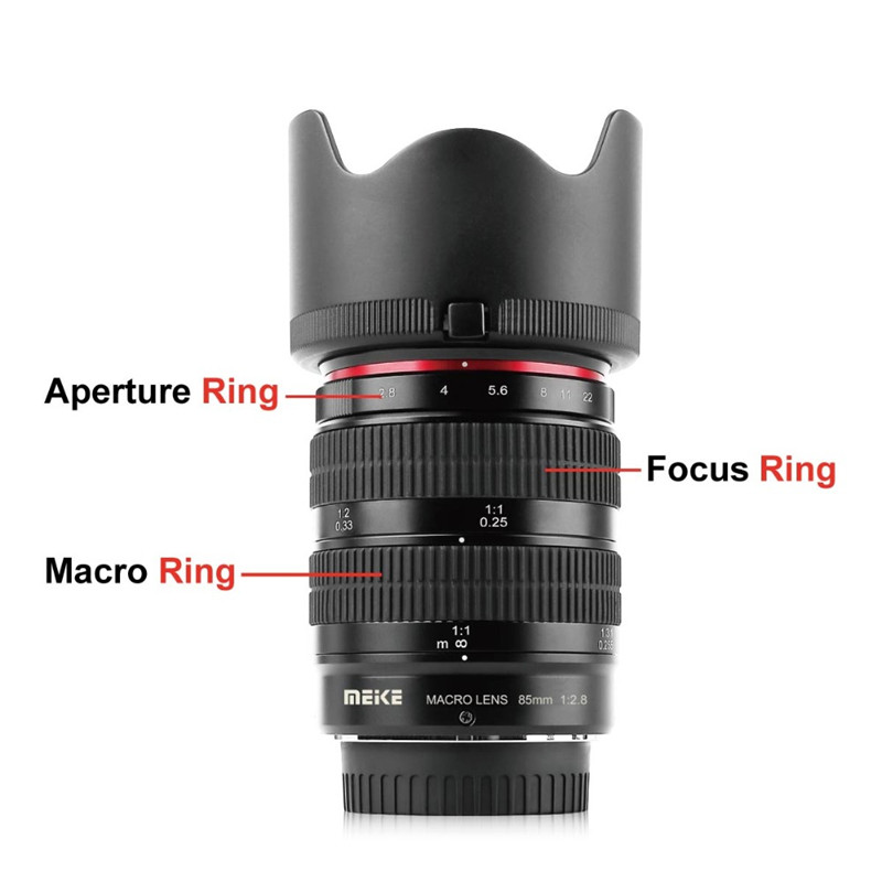 Meike 85mm f/2.8 Manual Focus macro lens for Olympus Panasonic APS-C camera