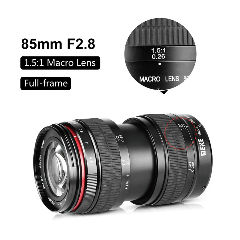 Meike 85mm f2.8 Manual Focus Full Frame Macro Lens For Canon DSLR Camera