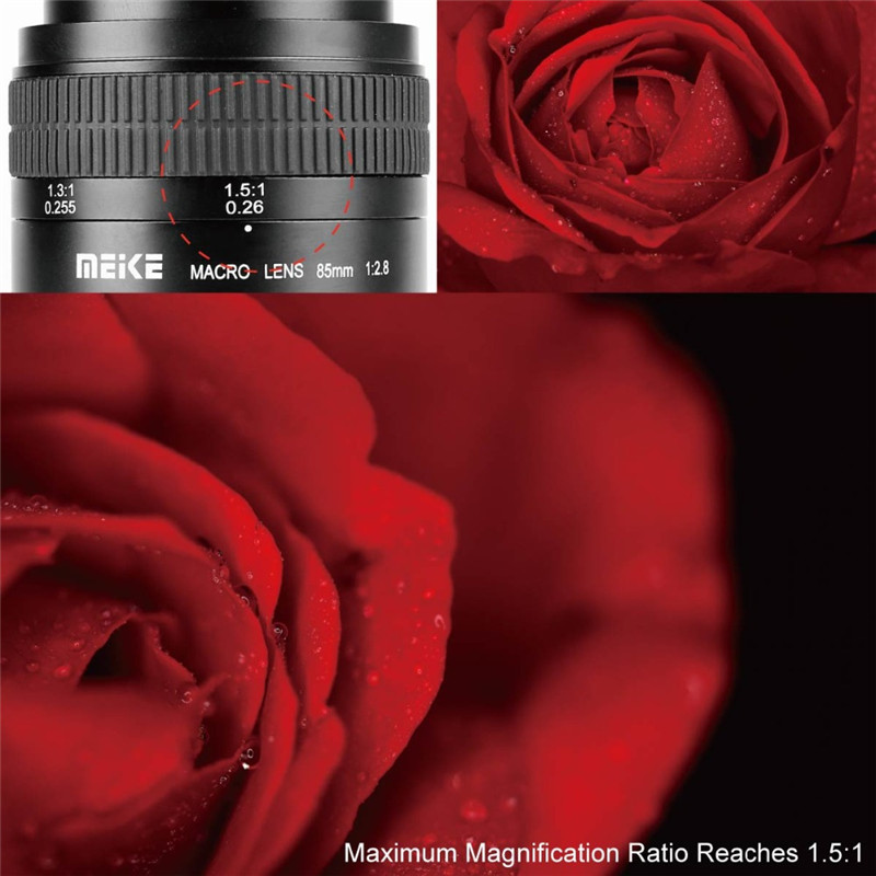 Meike 85mm f/2.8 Manual Focus macro lens for Olympus Panasonic APS-C camera Meike 85mm f/2.8 Manual Focus macro lens for Olympus Panasonic APS-C cameras