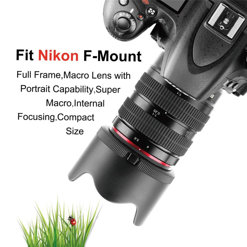 Meike 85mm f2.8 Manual Focus Full Frame Macro Lens For Nikon DSLR Camera