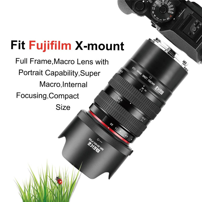 Meike 85mm f/2.8 Manual Focus macro lens for Fuji Cameras