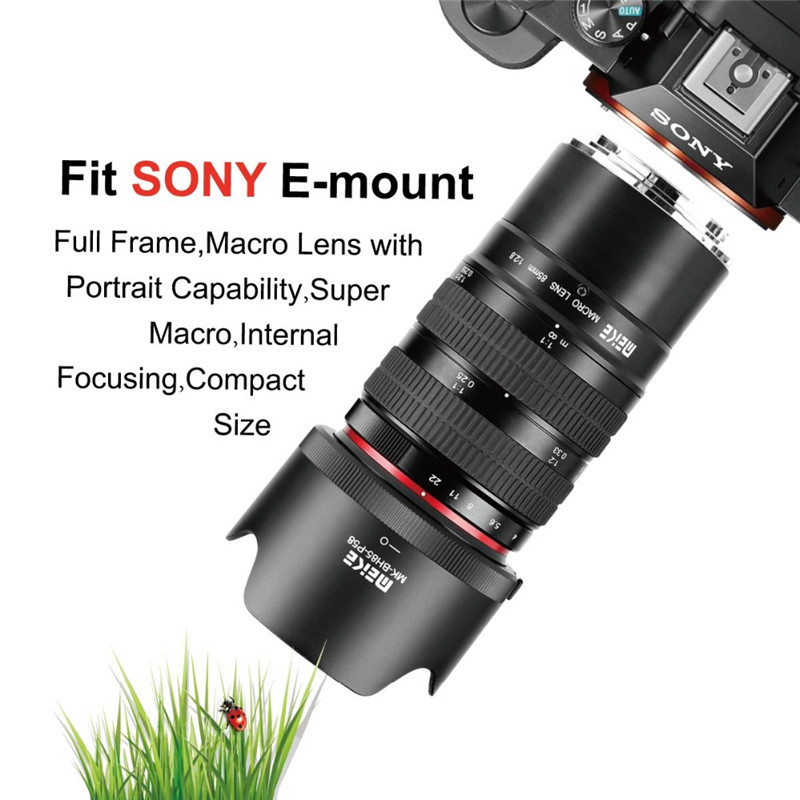 Meike 85mm f/2.8 Manual Focus macro lens for sony cameras Meike 85mm f/2.8 Manual Focus macro lens for sony cameras
