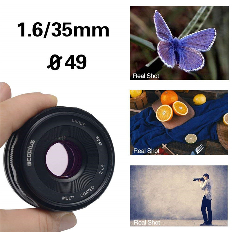 Mcoplus 35mm f1.6 Prime Fixed Manual Focus Lens