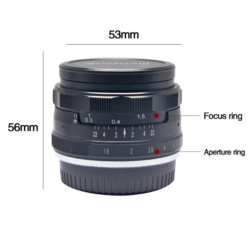 Mcoplus 35mm f1.6 Prime Fixed Manual Focus Lens