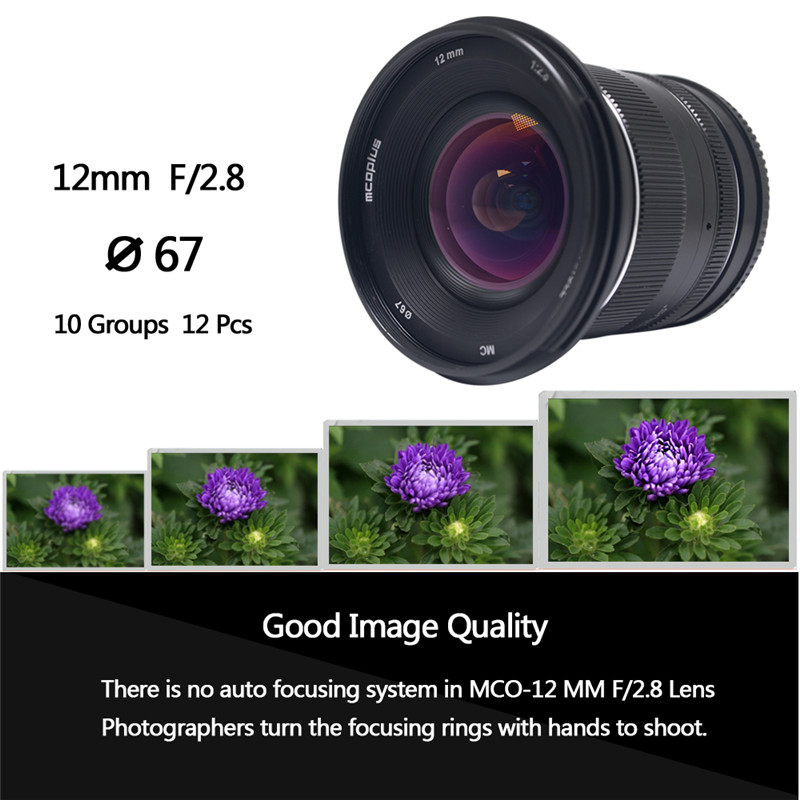 Mcoplus APS-C 12mm F2.8 Wide Angle Macro Manual Focus Lens