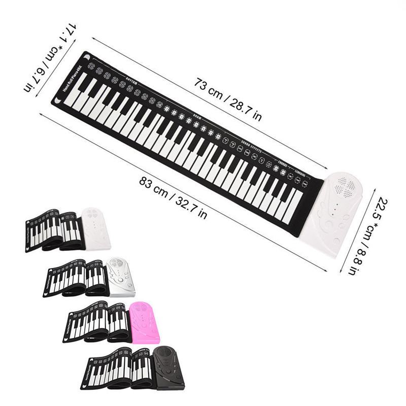 49 Keys Foldable Electronic Roll Up Keyboard Piano