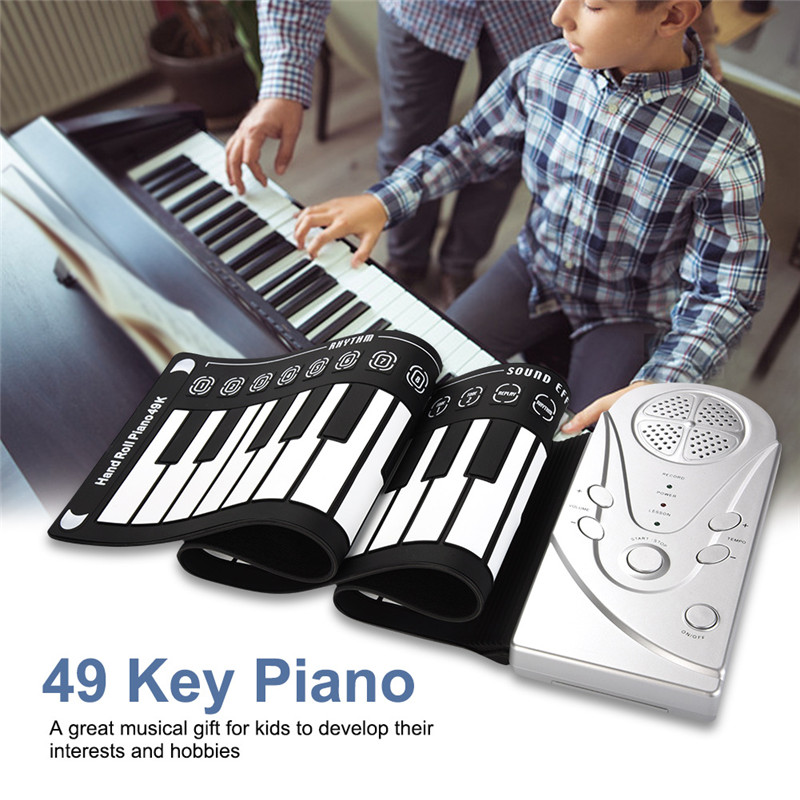 49 Keys Foldable Electronic Roll Up Keyboard Piano