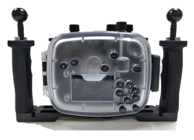 Fuji XT20 underwater housing double handles aluminum tray set